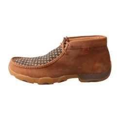 TWISTED X Mens Driving Oiled Saddle/Blue Moccasins (MDM0057) -Twisted X media 53503.1579335983