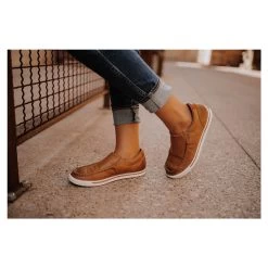 TWISTED X Womens Slip-On Kicks Tan Shoe (WCA0048) -Twisted X media 56692.1646252314