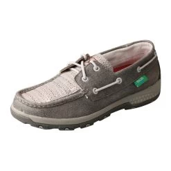 TWISTED X Driving CellStretch Grey/Light Grey Boat Shoe (WXC0007)