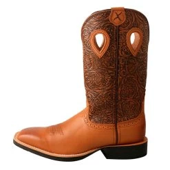 TWISTED X Women's 11in Ruff Stock Tan And Tooled Brown Boot (WRS0035) 9 TWISTED X Women's 11in Ruff Stock Tan And Tooled Brown Boot (WRS0035) -Twisted X media 62240.1649939948