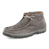 TWISTED X Mens Chukka Driving Moc Gray /Gray Elephant Shoe (MXC0017) -Twisted X media 64685.1668685432