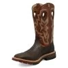 TWISTED X Mens Western Waterproof 12in Smokey Chocolate/Spice Work Boot (MXBW002) -Twisted X media 64898.1664991115