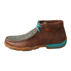 TWISTED X Womens Driving Brown/Turquoise Moccasins (WDM0072) -Twisted X media 67441.1606748406