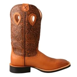 TWISTED X Women's 11in Ruff Stock Tan And Tooled Brown Boot (WRS0035) 8 TWISTED X Women's 11in Ruff Stock Tan And Tooled Brown Boot (WRS0035) -Twisted X media 75475.1649939947