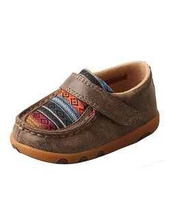 TWISTED X Infant Driving Bomber/Multi Serape Moccasins (ICA0004)