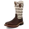 TWISTED X Men's 12in Alloy Toe Brown Elephant Print/Bone Western Work Boots (MXBA006) -Twisted X media 79044.1679727363