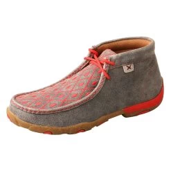 TWISTED X Women's Chukka Grey And Grenadine Driving Moc (WDM0147)