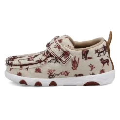 TWISTED X Infant Driving Moc Maroon/Ivory Casual Shoes (ICA0028) -Twisted X media 86198.1679727351