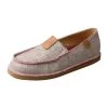 TWISTED X TETWP Slip-On Casual Loafer Light Grey/Pink Shoe (WCL0012) -Twisted X media 88967.1582746994
