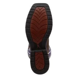 TWISTED X Mens Lite Cowboy Pull On 12in Brown/Purple Western Work Boot (MLCA006) -Twisted X media 89850.1668685426