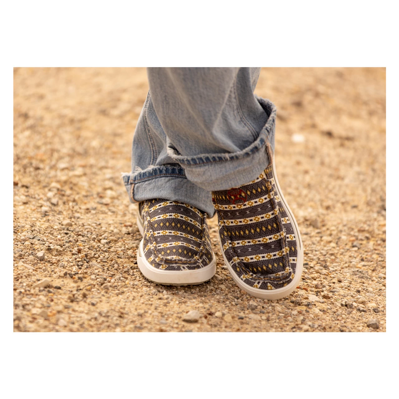 TWISTED X Womens Hooey Slip-On Loper Black /Yellow Multi Shoe (WHYC024) 7 TWISTED X Womens Hooey Slip-On Loper Black /Yellow Multi Shoe (WHYC024) - Image 5