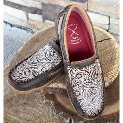 WE Exclusive ~ Twisted X Women's Tan Floral Embossed Slip On Moc -Twisted X smuwdms9